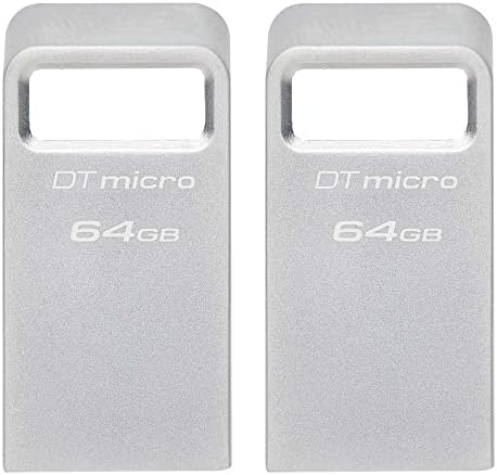 קינגסטון Datatraveler Micro 64GB כונן הבזק USB | עיצוב מתכת פרימיום במיוחד במיוחד | USB 3.2 Gen 1